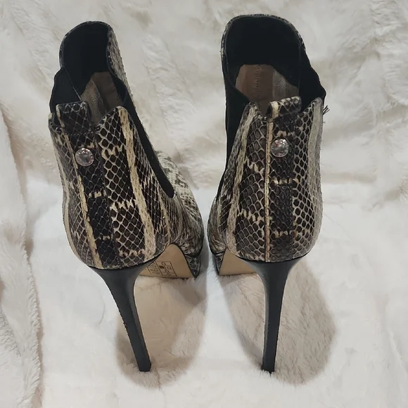 Michael Kors Genuine Snakeskin Heeled Boots - Picture 5 of 9